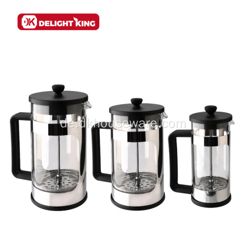 Hochwertige French Press Kaffeemaschine aus Borosilikatglas